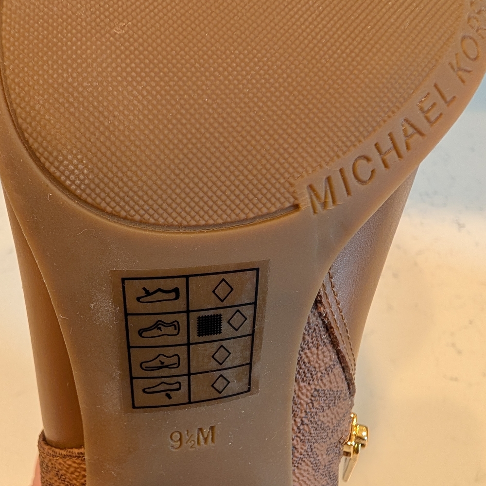 Never Worn Michael Kors Brown Ankle Boots with Studded Straps - Picture 10 of 10